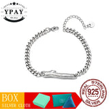 925 Silver Couple Chain Bracelet for Wedding Party