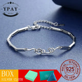 925 Silver Couple's Bracelet Wedding Jewelry