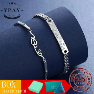 925 Silver Couple's Bracelet Wedding Jewelry