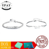 925 Silver Couple's Bracelet Wedding Jewelry