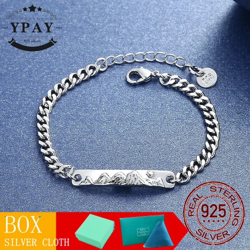 925 Silver Couple's Bracelet Wedding Jewelry