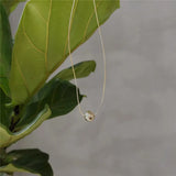 925 Silver Round Bead Pendant Necklace for Women Geometric Ball Necklaces