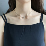 925 Silver Round Bead Pendant Necklace for Women Geometric Ball Necklaces