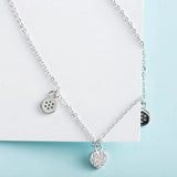 925 Silver Heart Charm Anklet For Women S925 Adjustable Fine Jewelry