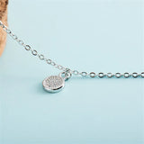 925 Silver Heart Charm Anklet For Women S925 Adjustable Fine Jewelry