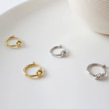 925 Silver Hoop Earrings Circle Knot Fine Jewelry Gift