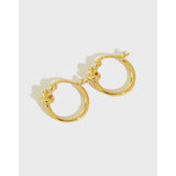 925 Silver Hoop Earrings Circle Knot Fine Jewelry Gift