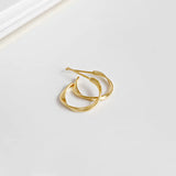 925 Silver Twisted Stud Earrings for Women YME256