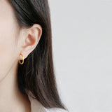 925 Silver Twisted Stud Earrings for Women YME256