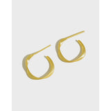 925 Silver Twisted Stud Earrings for Women YME256