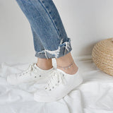 925 Sterling Silver Box Chain Disc Anklets for Women Girls YMA007