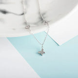 925 Silver Butterfly Charm Anklet for Women