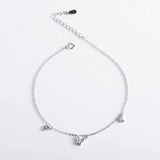 925 Silver Butterfly Charm Anklet for Women