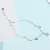 925 Silver Butterfly Charm Anklet for Women