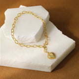 Heart Chain Anklet 925 Sterling Silver YMA044