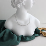 925 Silver Zircon Choker Necklace Gift Jewelry YMN125