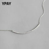 925 Silver Zircon Choker Necklace Gift Jewelry YMN125