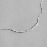 925 Silver Zircon Choker Necklace Gift Jewelry YMN125