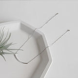 925 Silver Necklace Choker Women Geometric Square Bar YMN102