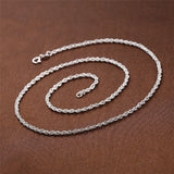 925 Silver Twisted Chains Necklaces for Pendant Charm