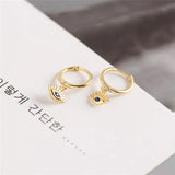 Korea INS 925 Sterling Silver Zircon Earrings YME629