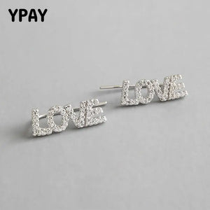 Love Ear Clip 925 Sterling Silver Zircon Women Earrings YME331