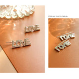 Love Ear Clip 925 Sterling Silver Zircon Women Earrings YME331