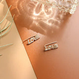 Love Ear Clip 925 Sterling Silver Zircon Women Earrings YME331