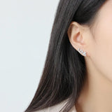 Love Ear Clip 925 Sterling Silver Zircon Women Earrings YME331