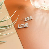 Love Ear Clip 925 Sterling Silver Zircon Women Earrings YME331