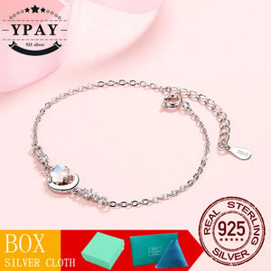 Moonstone S925 Bracelet Diamond Star Moon Gift