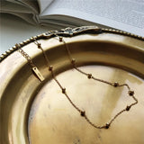 925 Silver Bead Choker Necklace Women Jewelry YMN151