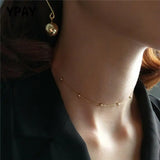 925 Silver Bead Choker Necklace Women Jewelry YMN151