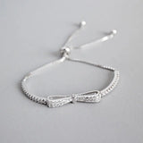 925 Silver Infinity Charm Bracelet Women Link Chain Fine Jewelry