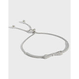 925 Silver Infinity Charm Bracelet Women Link Chain Fine Jewelry