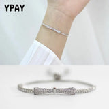 925 Silver Infinity Charm Bracelet Women Link Chain Fine Jewelry