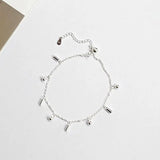 925 Sterling Silver Beads Chain Anklet Women Foot Jewelry