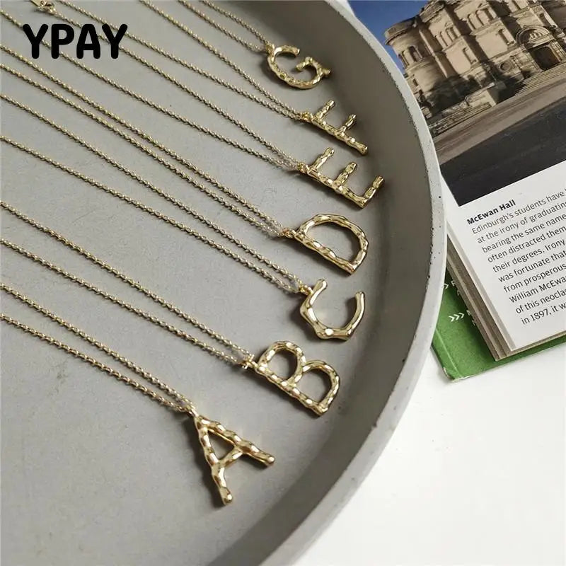 925 Silver Pendant Necklace Letter A-Z Fine Jewelry