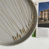925 Silver Pendant Necklace Letter A-Z Fine Jewelry