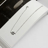 925 Silver Star Charm Anklet for Women Girls Foot Jewelry YMA019