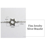 925 Silver Star Charm Anklet for Women Girls Foot Jewelry YMA019