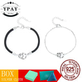 S925 Silver Interlocking Couple Bracelet Hand-woven Bracelets
