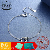 S925 Silver Interlocking Couple Bracelet Hand-woven Bracelets