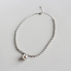 925 Sterling Silver Round Bead Anklets for Women YMA002