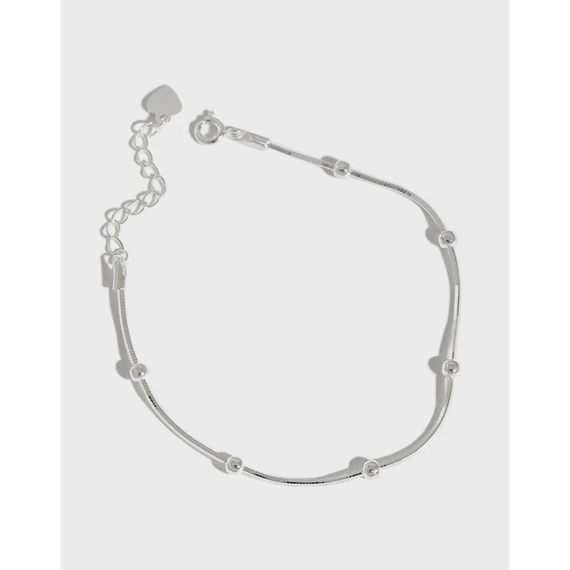 925 Silver Snake Chain Bracelet for Women YMB016