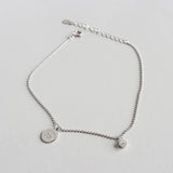 925 Silver Anklet with Zircon Inlay for Women YMA009