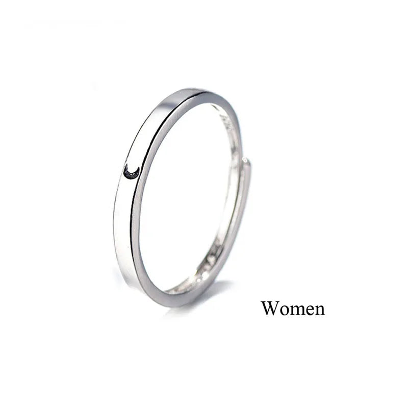 Sun and Moon Adjustable Couple Rings Set YMR1187