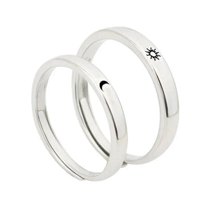 Sun and Moon Adjustable Couple Rings Set YMR1187