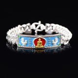 YS Silver Retro Thai Buddha Long Porui Bracelet for Men and Women