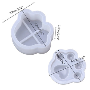 YU-NIYUT Dog Paw Box Molds with Lid, Silicone Molds for Resin Coaster Pen Holder